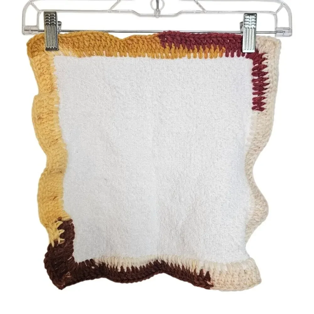 Washcloths w/ Crochet Edges-Set of 6